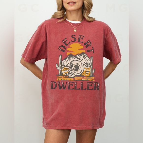 Comfort Colors Desert Dweller Distressed Graphic Tee Shirt - Picture 6 of 10